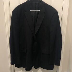 Mantoni Milan Italy Men's Black Super Fine 100% Virgin Wool Sz 48 Suit Blazer